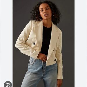 Maeve Cropped Double Breasted Blazer large workwear glamorous power holiday‎